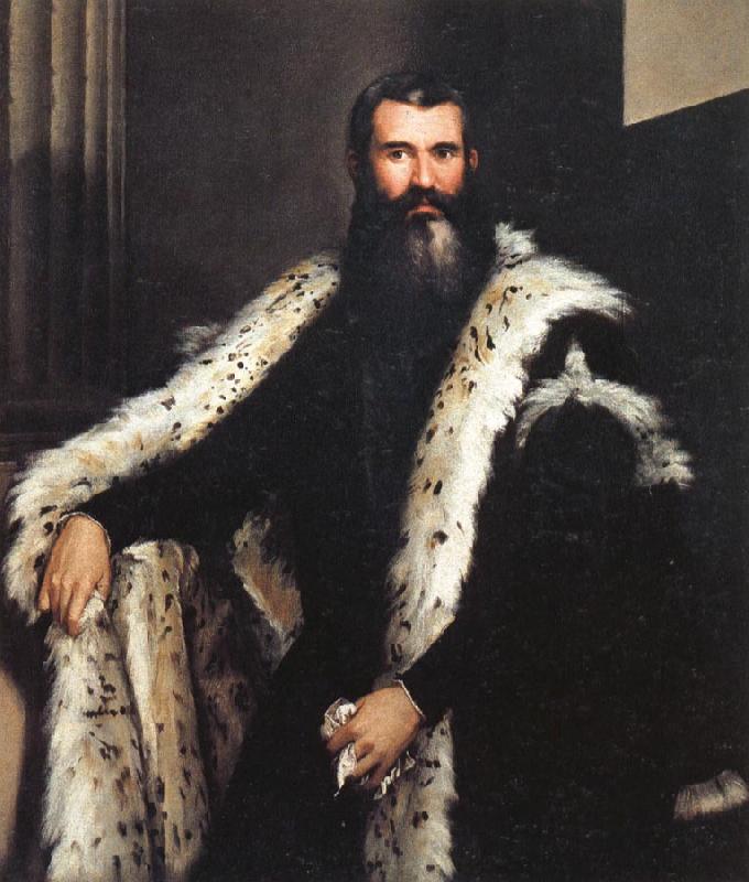 Paolo Veronese Portrait of a Gentleman in a Fur France oil painting art